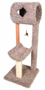 Ware Kitty Cave and Cradle Furniture Cat Condo and Scratching Post - L:20.75 X W:20.75 X H:52.75 Inches Default Title