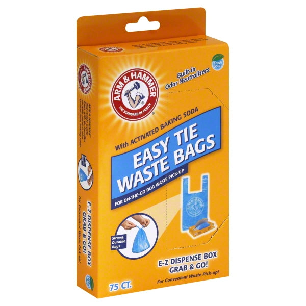 Petmate Arm & Hammer Easy Tie Pet Waste Bags - Blue - 75 Pack Default Title