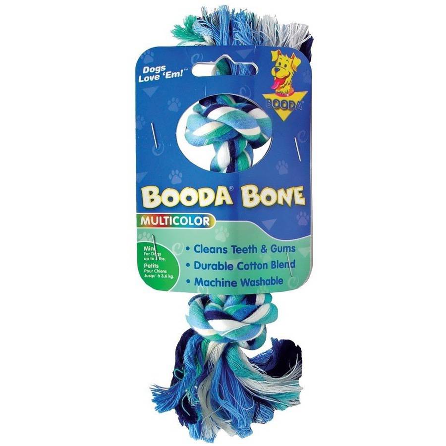 Petmate Aspen Booda Dual-Knotted Bone Rope Dog Toy - Multi-Colored Extra Small