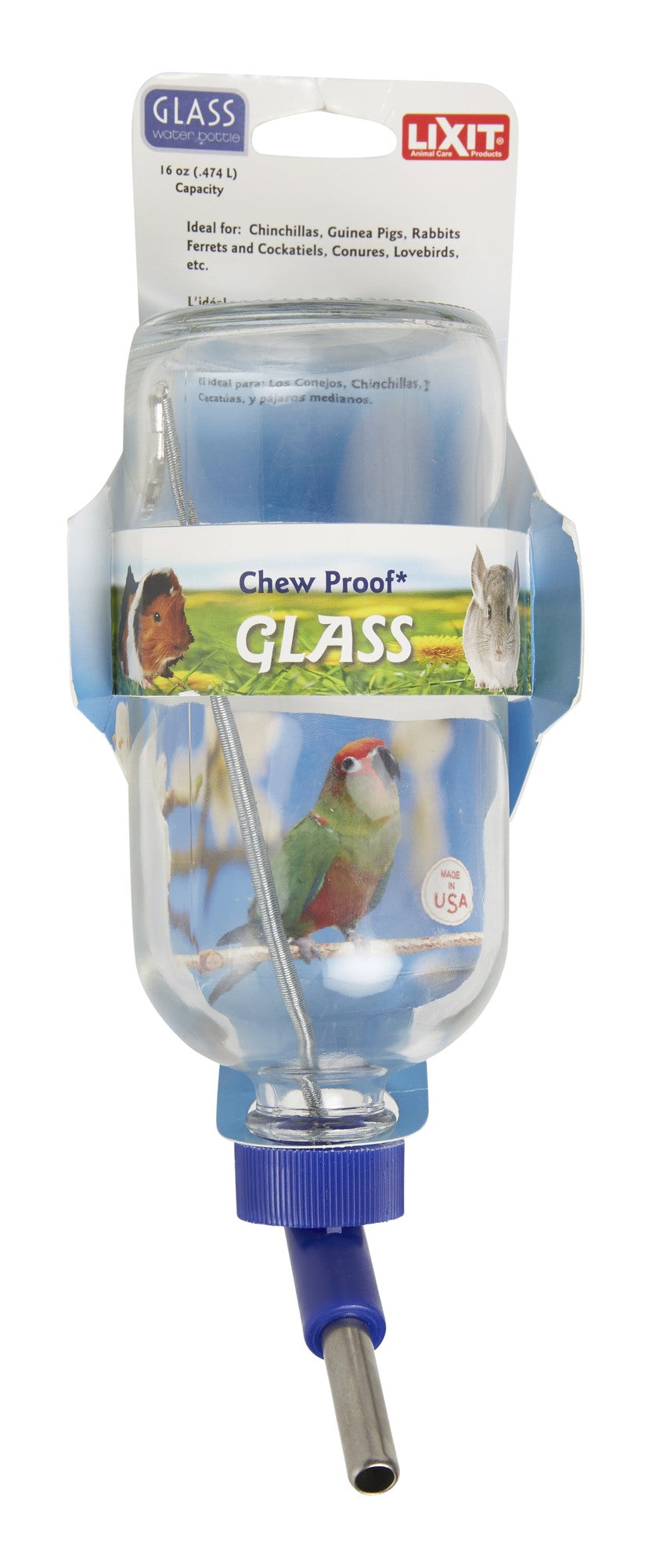 Lixit Economy Glass Bottle Water Bird Feeder - 16 Oz Default Title