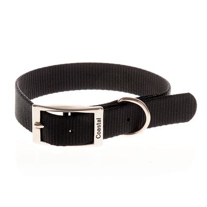 Coastal Single Ply Nylon Dog Collar Black Extra Small - L:10 X W:3/8 In