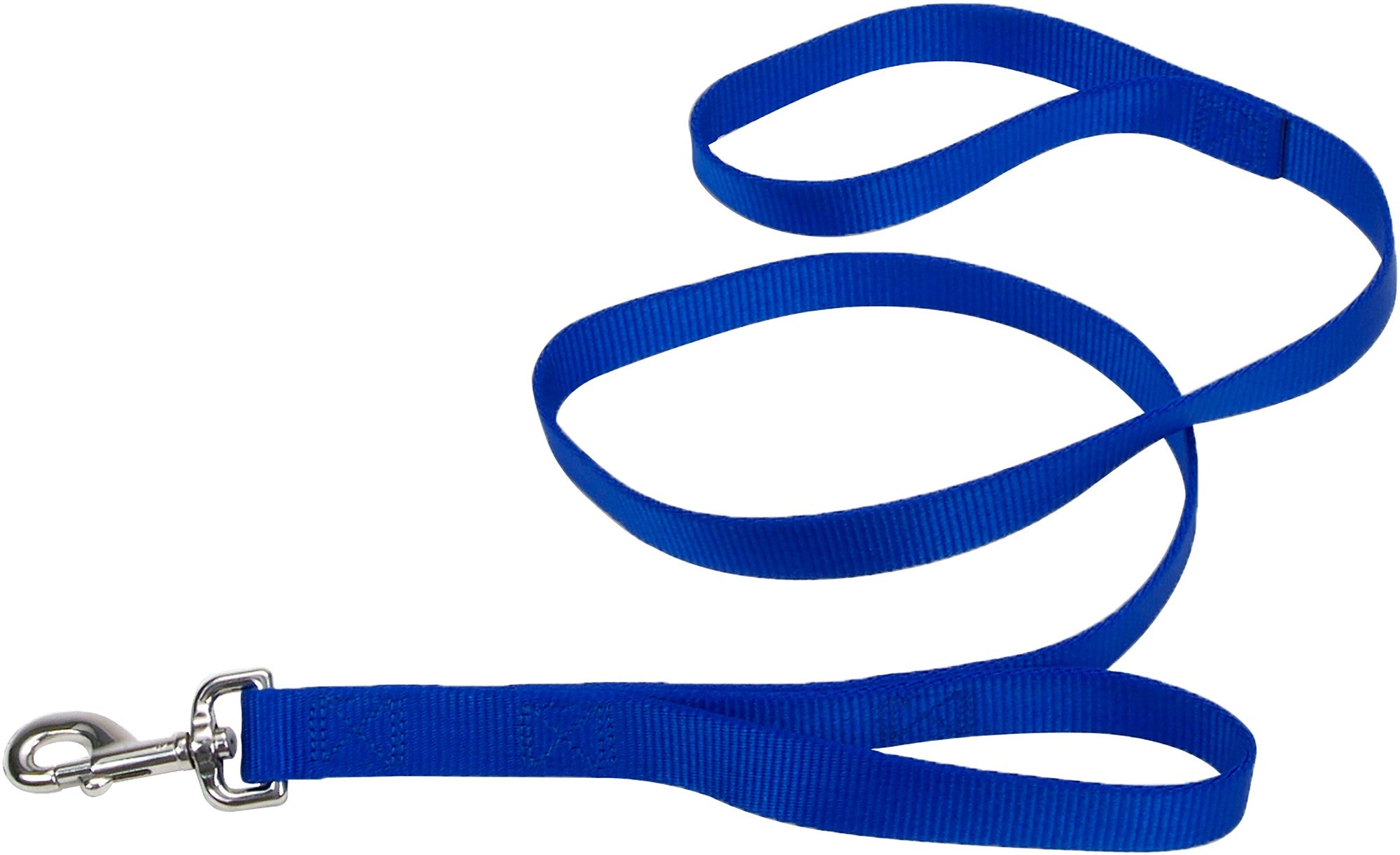 Coastal Double Handle Double-Loop Dog Leash Blue L:72 X W:1 Inch