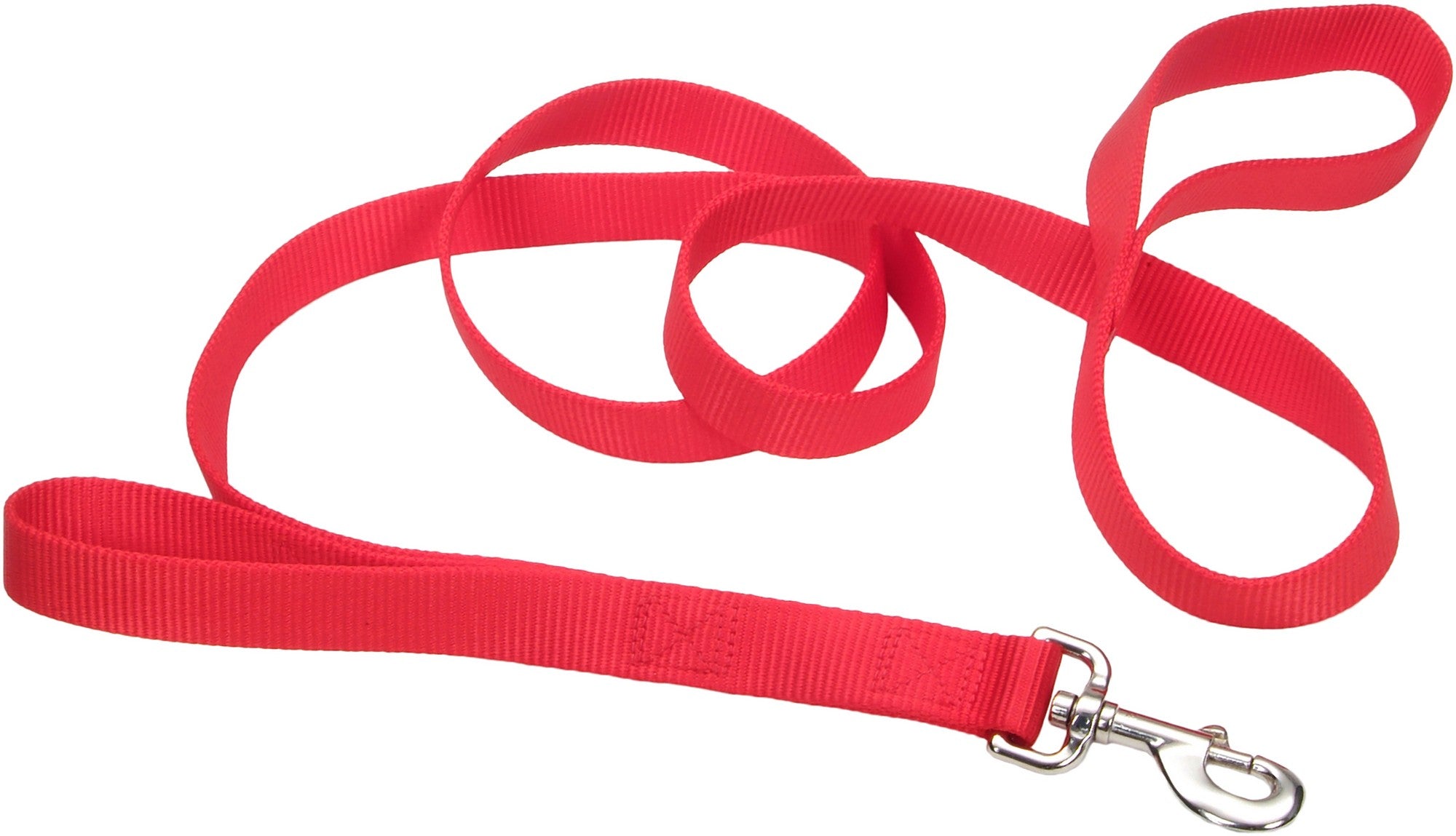 Coastal Double Handle Double-Loop Dog Leash Red L:72 X W:1 Inch