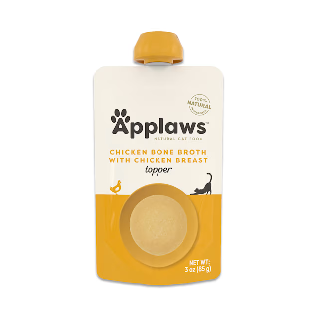 Applaws Natural Limited Ingredient Diet Chicken Bone Broth Wet Cat Food Topper Pouch - 3 Oz - 12 Pack Default Title