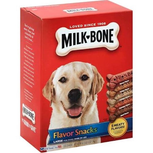 Milk-Bone Flavor Snacks Bone Dog Biscuit Treats - Large - 60 Oz - Case of 3 Default Title