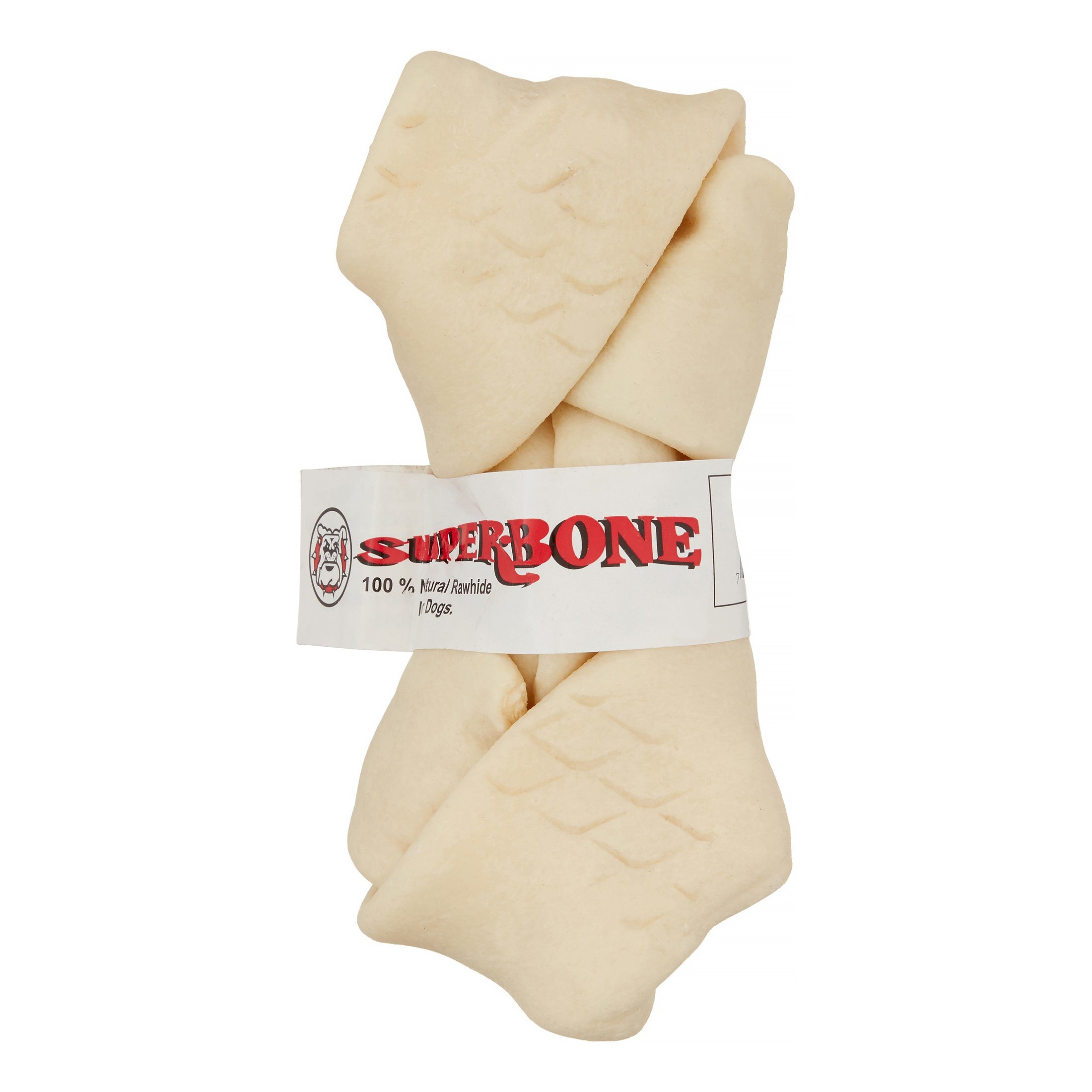 Lennox Super Bone Rawhide Knotted Bone Natural Dog Chews - White 5-6 Inch