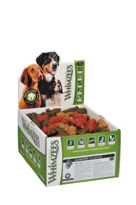 Whimzees Alligator Oral Health with Alfalfa Extract Natural Dental Dog Treats Small - 150 Count