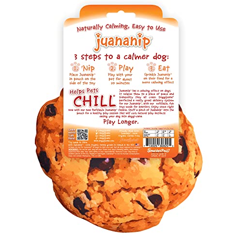Meowijuana Doggijuana Get The Munchies Cookie Refillable Calming Juananip Plush Dog Toy