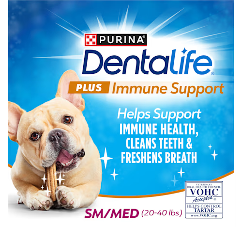 Purina DentaLife + Immune Support Chicken Apple and Blueberry Dental Dog Treats - Small/Medium