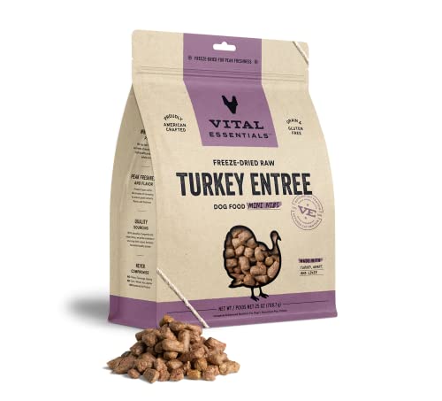 Vital Essential's Grain-Free Turkey Entrée Mini Nibs Freeze-Dried Cat Food - 12 Oz  