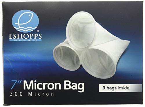 EShopps 300 Micron Filter Sock - White - 7" Inch - 3 Pack  