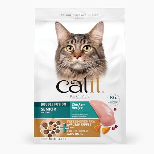 Catit Recipes Double-Fusion High-Protein Chicken Recipe Senior Freeze-Dried Raw Dry Cat Food - 10 Lbs Default Title