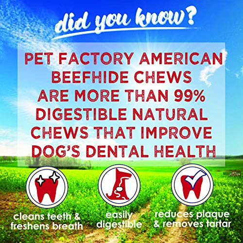 Pet Factory American Beefhide Mini Munch Rolls Chicken Flavored Natural Dog Chews - 5 Inch - 100 Pack - 1.5 Lbs