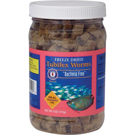 San Francisco Bay Brand Tubifex Worms Freeze-Dried Freshwater Fish Food 4 Ounce