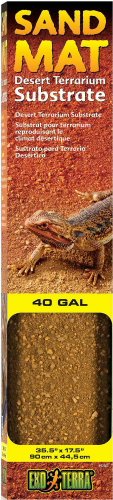 Exo Terra Desert Sand Mat Terrarium Substrate and Décor 40 Gallon - L:35.5 X W:17.5 In