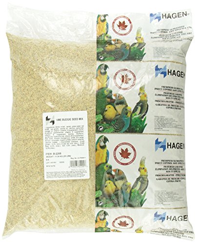Hagen Hari Parakeet and Budgie Staple Vitamin Seed Mix Premium Blend Bird Food 25 Pounds