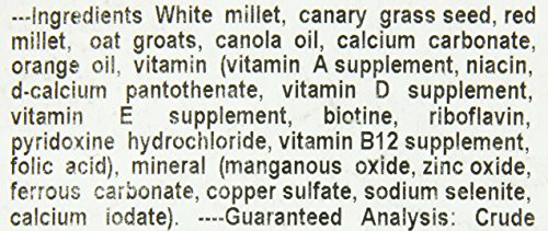 Hagen Hari Parakeet and Budgie Staple Vitamin Seed Mix Premium Blend Bird Food