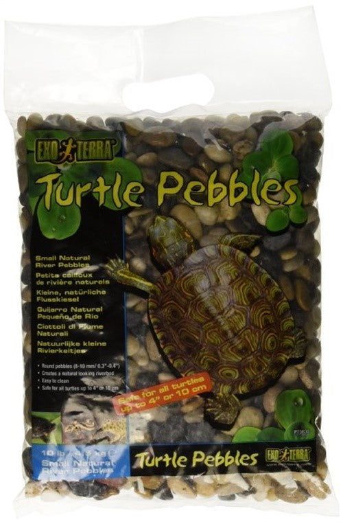 Exo Terra Small Natural River Pebbles Aquarium and Turtle Gravel - 10 Lbs Small Pebbles