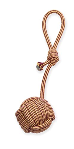 Mammoth Pet Products Monkey Fist Ball with Handle Extra Fresh Dental Floss Mint Scent Dog Toy Small - 3 Inch