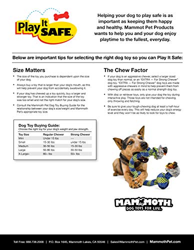 Mammoth Pet Products Monkey Fist Ball with Handle Extra Fresh Dental Floss Mint Scent Dog Toy