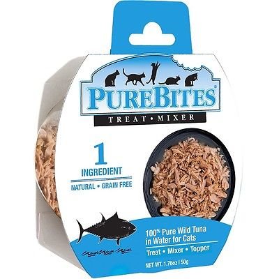 Purebites Single Ingredient Wild Tuna in Water Wet Cat Food Mixer or Topper Tray - 1.76 Oz - Case of 12 Default Title