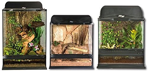 Zoo Med Laboratories Naturalistic Terrarium Tank with Door and Screen Cover - Medium - L:12" X W:12" XH:18" Inches  