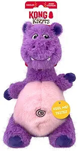 Kong Knots Belly Hippo Internal Knotted Ball Low-Stuffing Squeak and Plush Dog Toy - Medium/Large