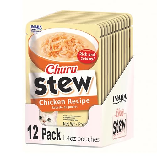 Inaba Churu Stew with Shredded Chicken Wet Cat Food or Topper Pouch - 1.4 Oz - 12 Pack Default Title