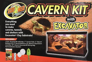 Zoo Med Laboratories Reptile Cavern Kit Excavator with Clay Substrate - 12 Lbs