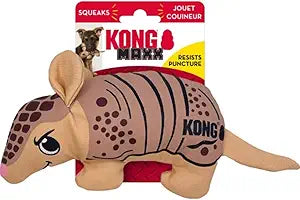 Kong Maxx Ballistic Armadillo Puncture-Proof Dual-Layered Squeak and Nylon Plush Dog Toy - Small