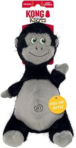 Kong Knots Belly Gorilla Internal Knotted Ball Low-Stuffing Squeak and Plush Dog Toy - Medium/Large