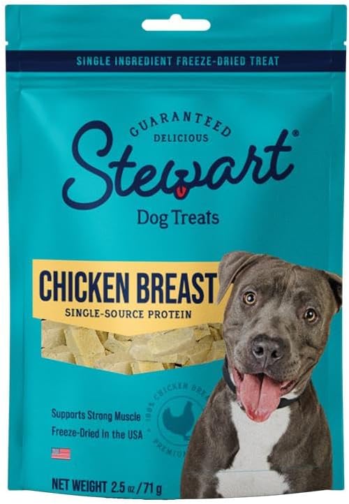 Stewart Single Ingredient High-Protein Chicken Breast Freeze-Dried Dog Treats or Food Topper - 2.75 Oz Default Title
