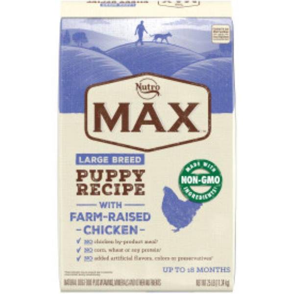 Nutro Max Farm-Raised Chicken Large-Breed Puppy Recipe Dry Dog Food - 25 Lbs Default Title