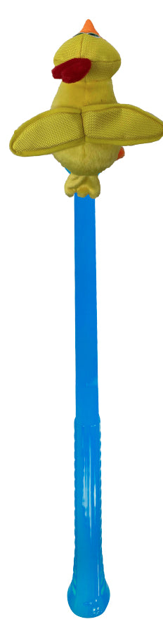 Flingerz Funki-Chick Fling and Fetch Launcher with Nylon Squeaking Bird Dog Toy Default Title