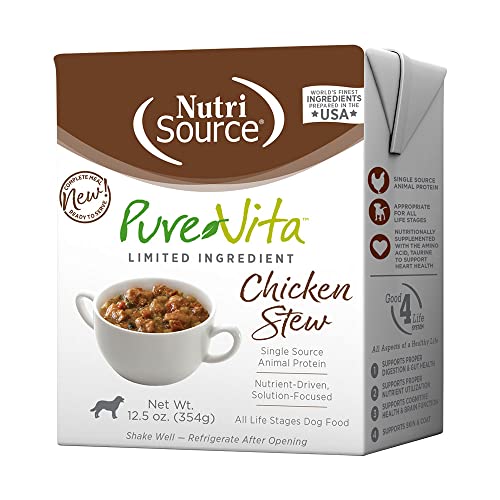 PureVita Grain-Free Limited Ingredient Chicken Stew Wet Dog Food - 12.5 Oz - Case of 12 Default Title