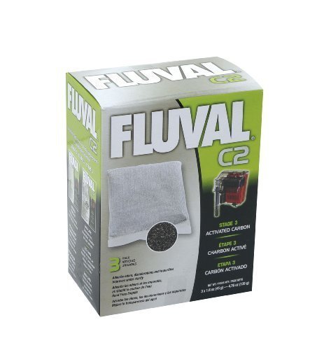 Fluval Activated Carbon Replacement Filter Media for C2 Aquarium Power Filter - 3 Pack Default Title