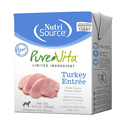 PureVita Grain-Free Limited Ingredient Turkey Entrée Recipe Wet Dog Food - 12.5 Oz - Case of 12