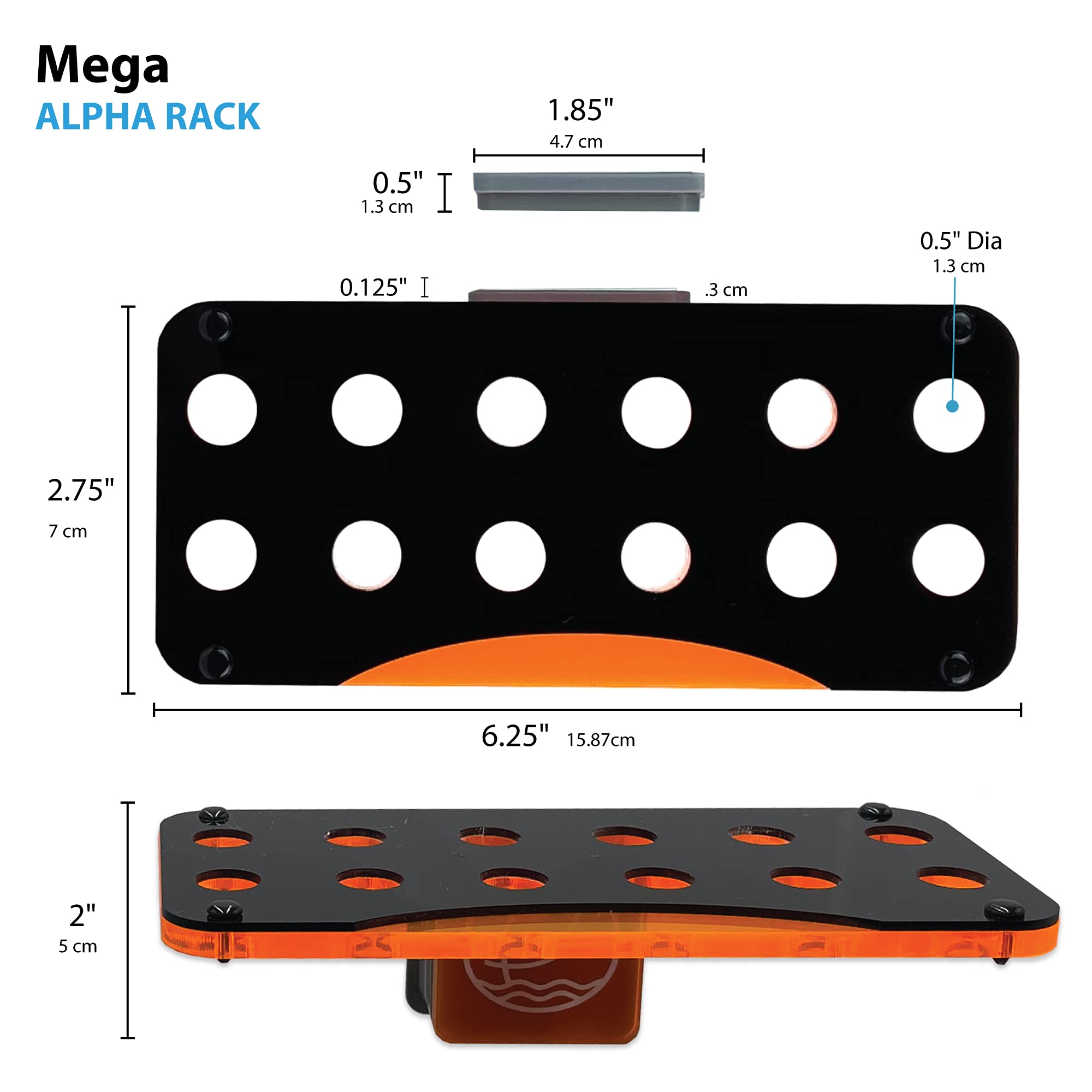 EShopps Magnetized Alpha Rack Nano for 6-Plug Spaces of Coral Fragments  