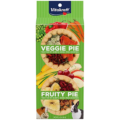 Vitakraft Veggie and Fruity Pie Rabbit Guinea Pig and Hamster Small Animal Treats - 1.27 Oz - 2 Pack Default Title
