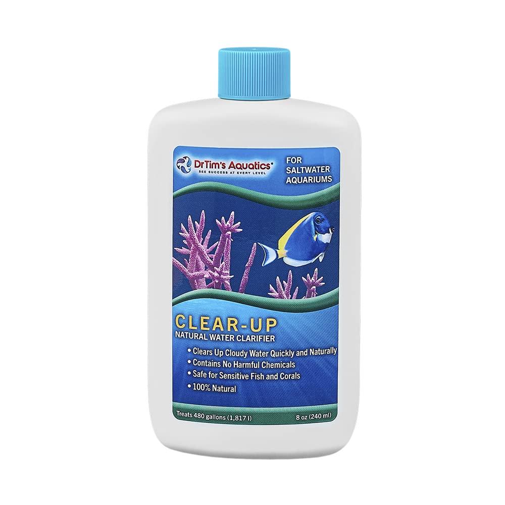 Dr Tim's Aquatics Clear Up Reef Saltwater Water Clarity - 4 Oz - (240GAL)  