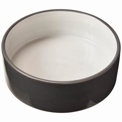 Ethical SPOT 2-Tone Ceramic Dog Bowl Dish - Gray 7 Inch