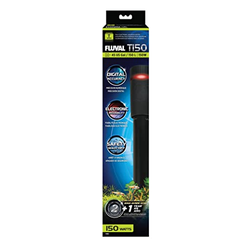 Fluval T150 T-Series Submersible Digital Aquarium Water Heater - 150 Watt - Up To 45 Gallons