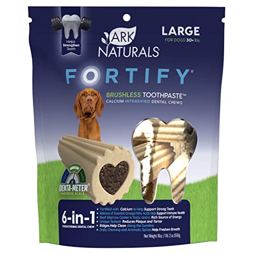 Ark Naturals Fortify Brushless Toothpaste Dental Dog Chews Large - 1.2 Lbs