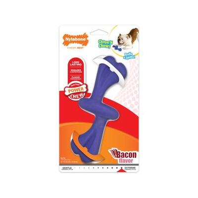 Nylabone Engaging Rolling and Spinning Super-Chew Bacon Flavored Nylon Chew Dog Toy - Large/Giant