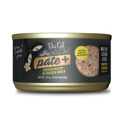 Tiki Cat After Dark Pate+ Grain-Free Chicken in Broth Adult Canned Cat Food 2.8 Oz - Case of 12