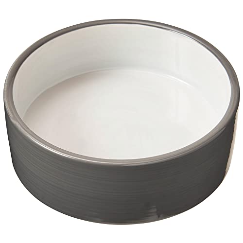 Ethical SPOT 2-Tone Ceramic Dog Bowl Dish - Gray 5 Inch
