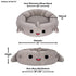 Jazzwares Squishmallows Gordon Shark Round Ultra-Soft Cat and Dog Bed - Gray