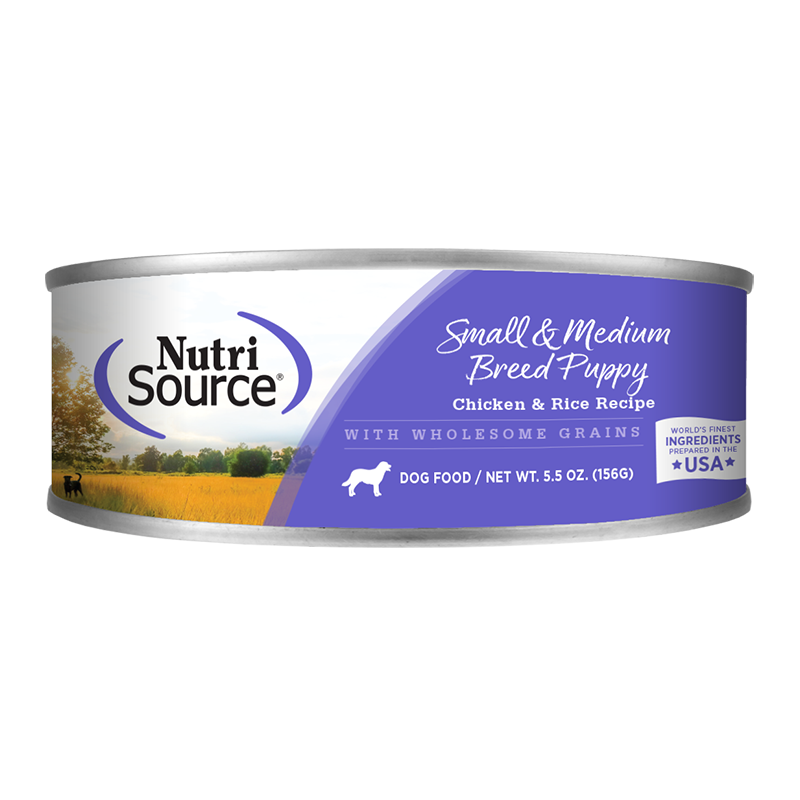 Nutrisource Chicken and Rice Small and Medium-Breed Puppy Formula Canned Dog Food - 5.5...