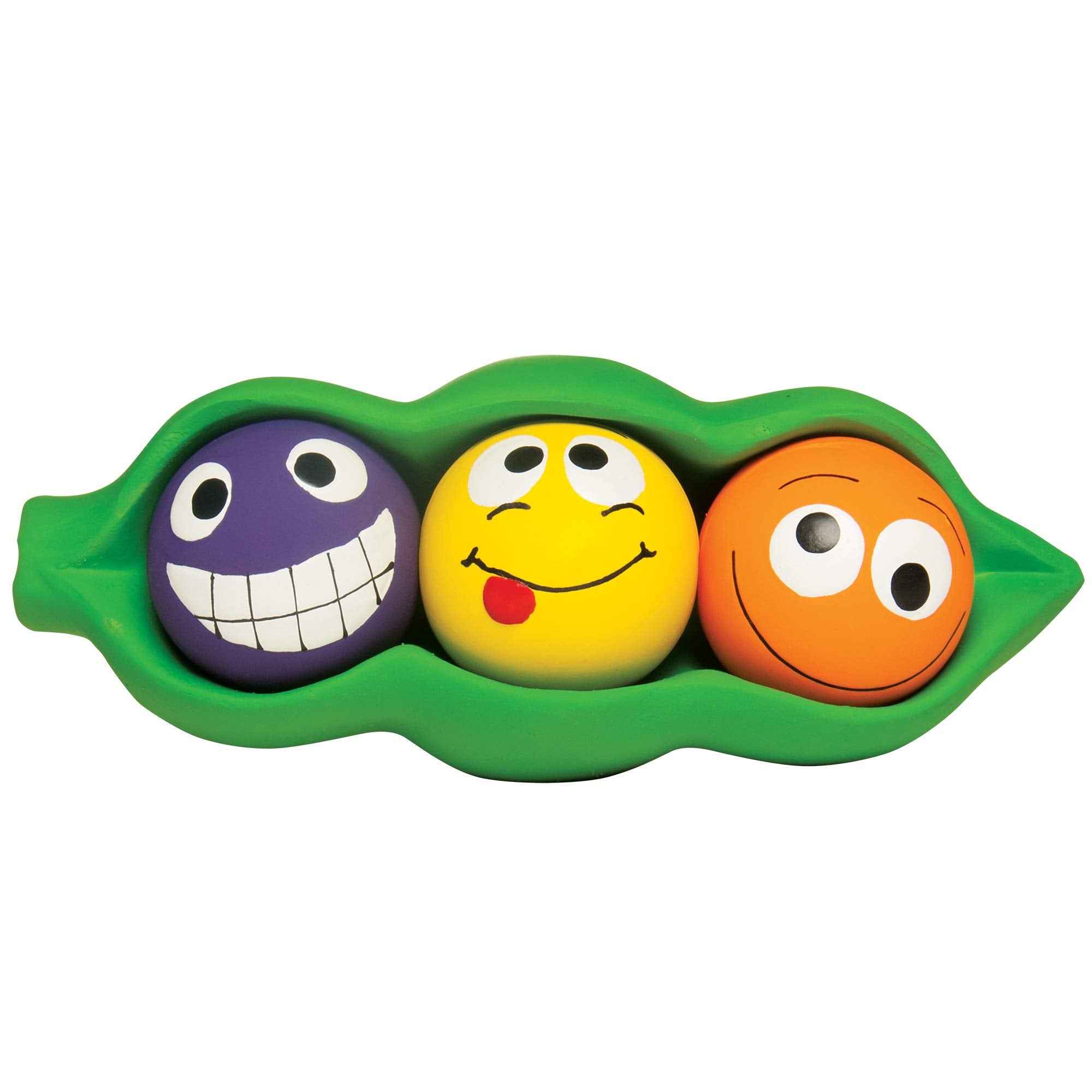 Multipet Three Peas in a Pod Squeaker Balls and Latex Dog Toy - 7.5