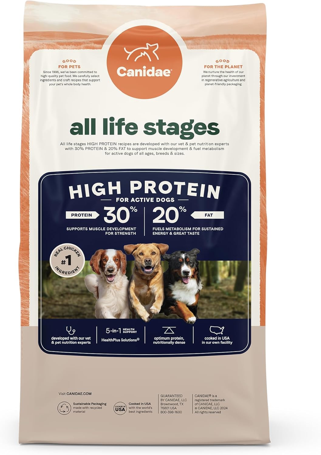 Canidae All Life Stages High-Protein Chicken Turkey Lamb Fish Dry Dog Food - 27 Lbs